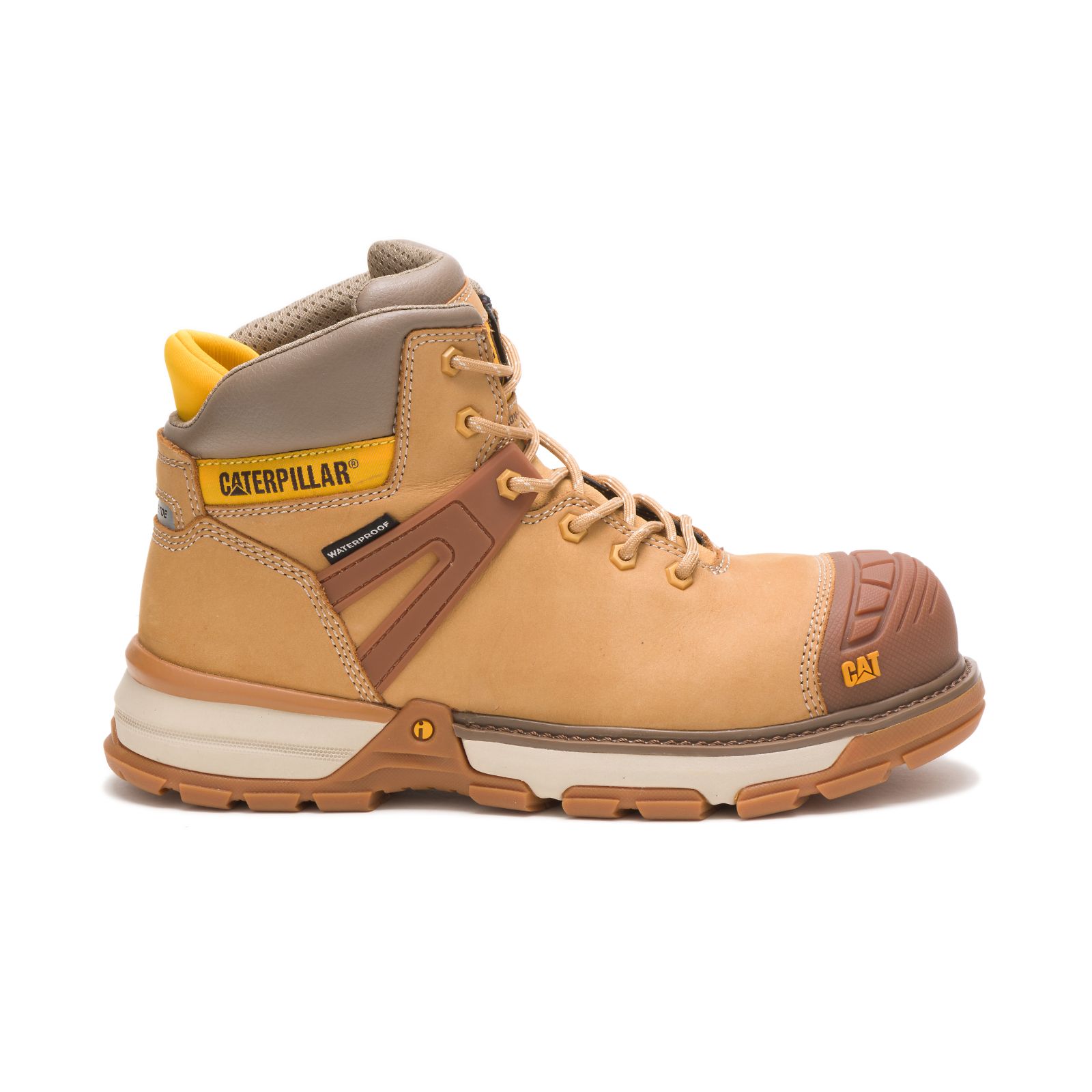 Men's Caterpillar Excavator Superlite Waterproof Nano Toe Work Boots Orange Ireland NXBL52943